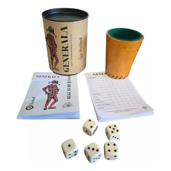Generala Lata Juego De Mesa Dados Con Cubilete Ruibal 1159