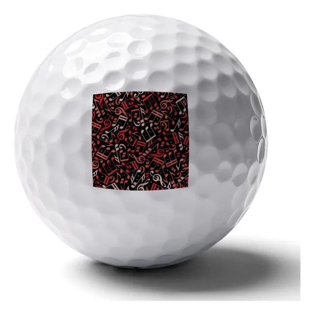 Nota Musical Roja Divertida Linda Pelota Golf Profesional