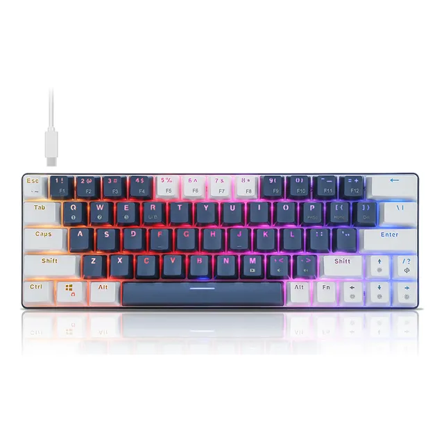 63 Key Teclado Mecánico Portátil Outemu Bluetooth Para Juego