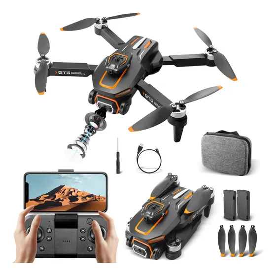 Drone Com Camera Remoto Controle Profissional Gt5 4k Hd Fpv
