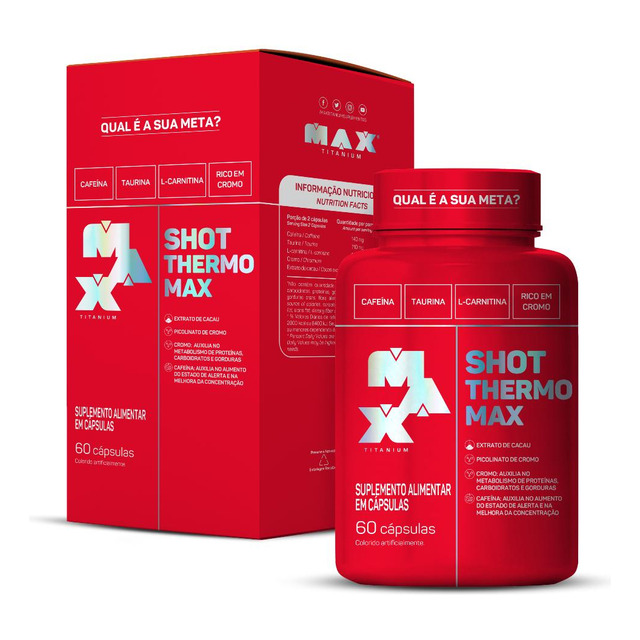 Shot Thermo Max 60 Cáps - Pre Contest Max Titanium Shot Thermo Max 60 Cáps - Pre Contest Max Titanium