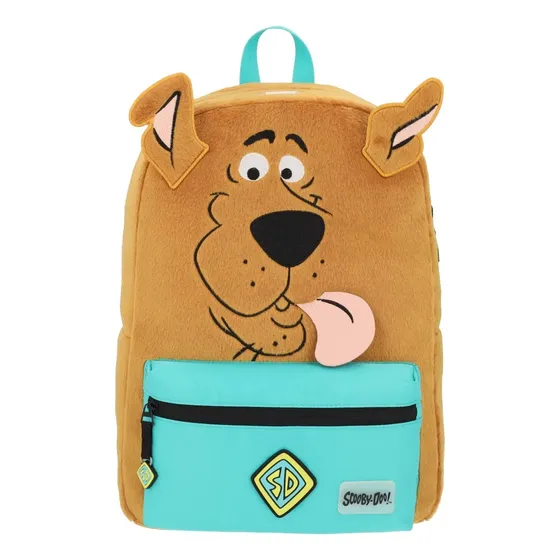 Mochila Scooby Doo Reversible Edición Limitada Color Café Diseño De La Tela Lisa