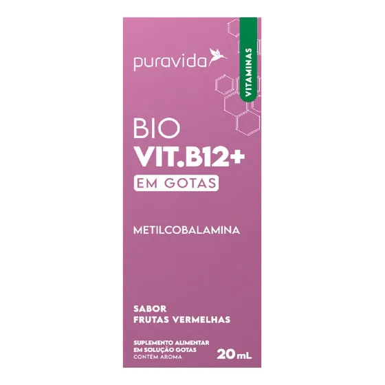 B12 Drops Metilcobalamina Biodisponível Em Gotas, Puravida