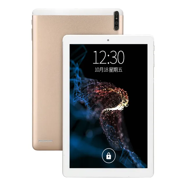 Tablet Pc Dorado De 10,1 Pulgadas, 6 Gb De Ram, 128 Gb De Ro