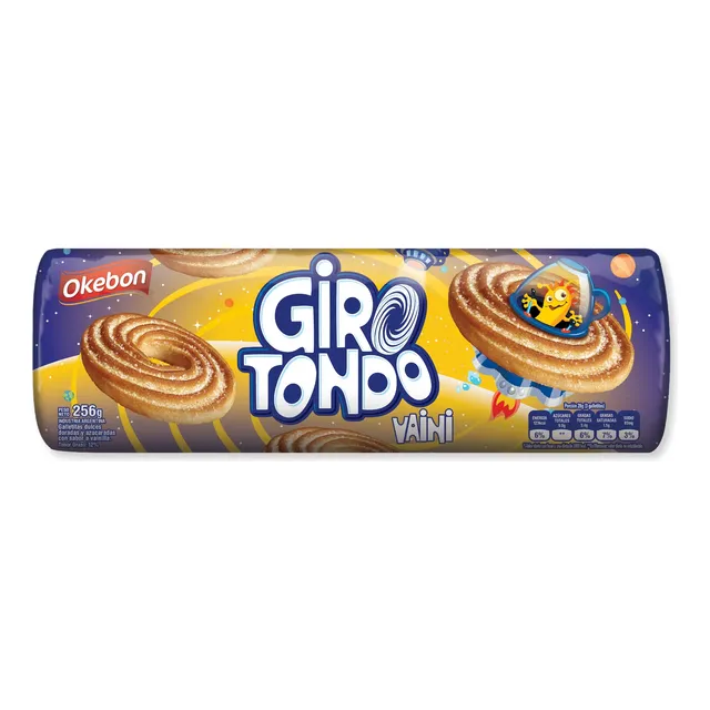 Galletita Okebon Girotondo de vainilla sin sal 254 g