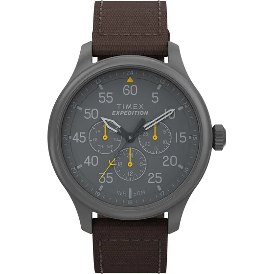 Reloj Con Correa Marrón Para Hombre, 43 Mm