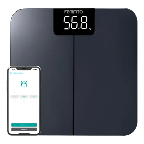 Bascula Corporal Digital Baño Personal Personas 180 Kg Diseño Minimalista Femmto Bws01