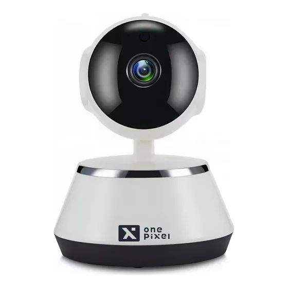 Camara Ip Wifi Vigilancia Alarma App V380 Robótica 360° Interior Español ONE PIXEL Color Blanco