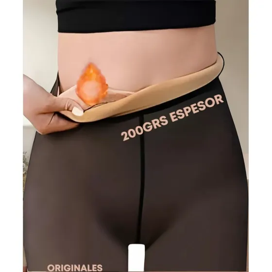 Medias Leggins Con Corderito Transparentes, Super Abrigadas 