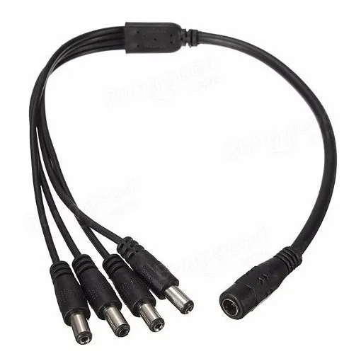 Cable Poder Pulpo Para Camara Seguridad Bnc Cctv 1x4