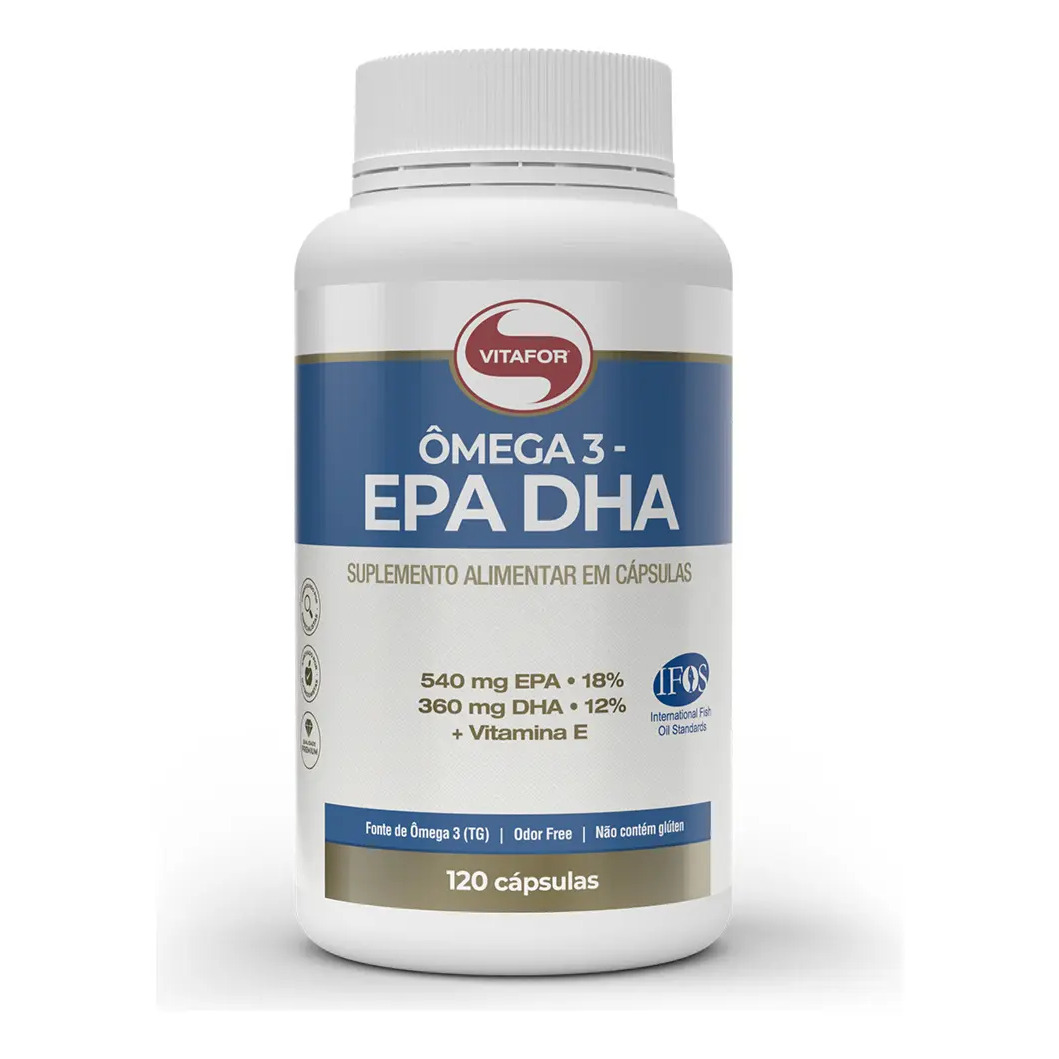 Ômega 3 EPA DHA 120 Cápsulas Vitafor Ômega 3 EPA DHA 120 Cápsulas Vitafor