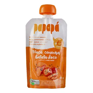 Papinha Orgùnica Maçã, Batata Doce E Cenoura 100g - Papapå Papinha Orgùnica Maçã, Batata Doce E Cenoura 100g - Papapå