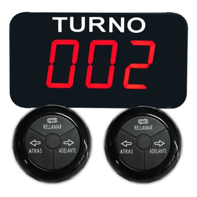 Turnero Electronico Inalámbrico Con Ding Dong 16x30cm 