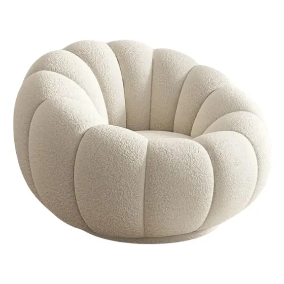 Poltrona Decorativa Abóbora Concha Conforto Elegância Bouclê