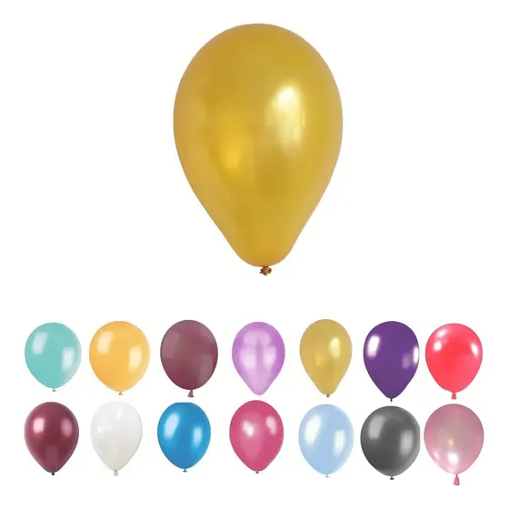Globos Perlados X 50 10 Pulgadas Cotillon Decoracion Fiesta Color Dorado