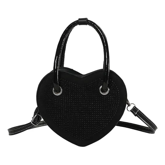 Cartera Bandolero Corazón De Brillantes A La Moda