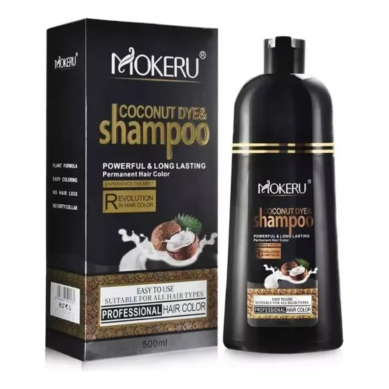  Combo 2 Shampoo Tinte Para Cabello Mokeru Coco 500ml 