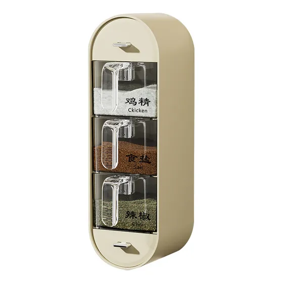 Spice Convenient Punch Spice Organizer Montado Na Parede