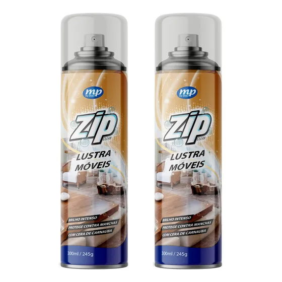 02 Lustra Móveis Spray Madeiras Brilho Cera Carnaúba Protege
