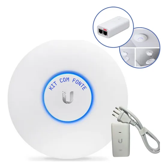 Wifi Access Point Ubiquiti U6+ Unifi + Fonte Poe