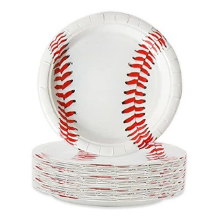 Platos De Fiesta Para Fanaticos Del Beisbol Color Blanco Platos De Fiesta Para Fanaticos Del Beisbol Color Blanco