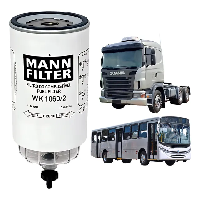 Filtro Combustível Mann Wk1060/2 Volvo Fh Fm Nh Vm Scania