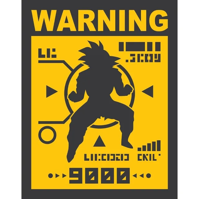 Kit Com 3 Placas Decorativa - Over 9000 (v2)