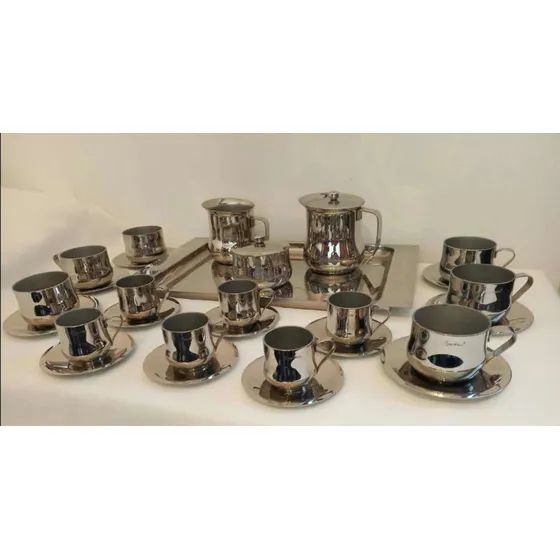 Juego De Tazas De Café Rena Ware Acero Inoxidable.