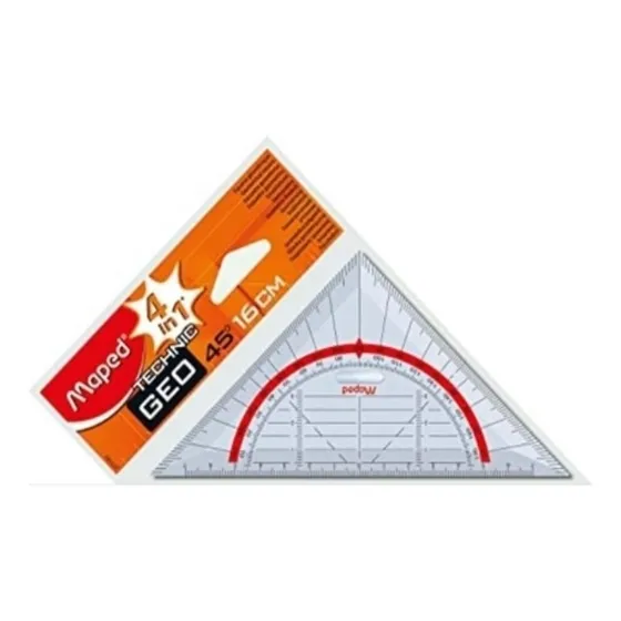 Escuadra Maped Geo 45x16 Multifuncion 4 En 1 Dibujo Tecnico