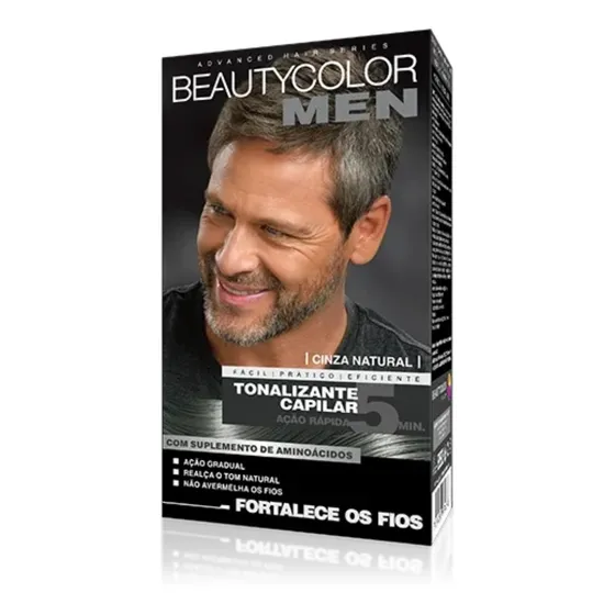 Tinte Beautycolor Beautycolor men Tonalizante capilar tom cinza natural para cabelo