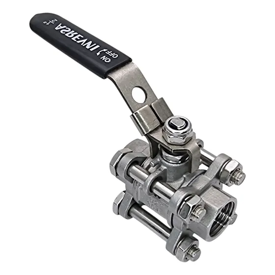 Válvula Registro Tripartida Inox 304 Rosca 1/2 Polegada