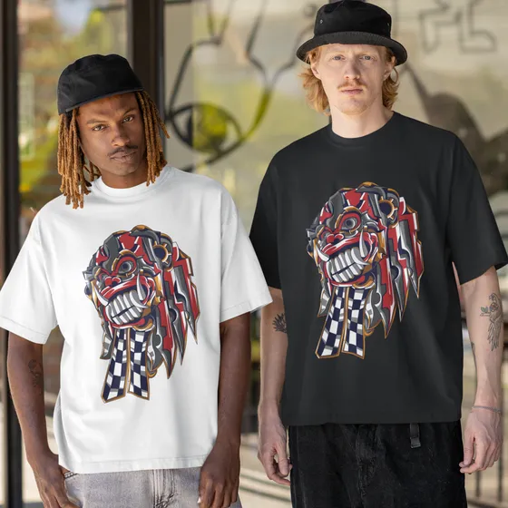 Camiseta Masculina 100% Algodão Estampada Desenho Hannya