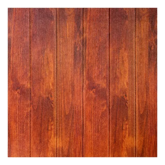 Revestimiento Pared Auto Adhesiva 3d Madera Color Marrón oscuro