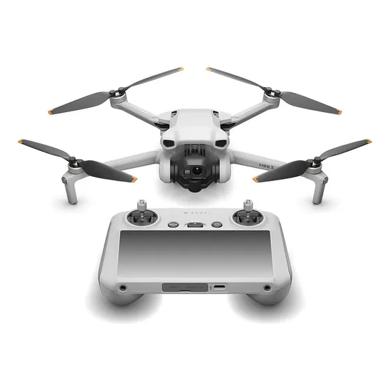 Drone Dji Mini 3 Rc com Tela Fly More Combo Dji033 Cinza