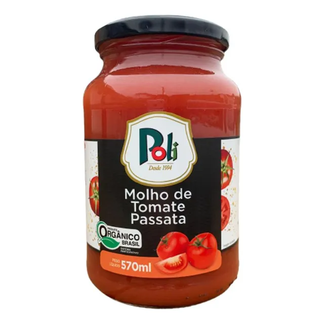 Molho De Tomate Passata Orgânico Poli 570g
