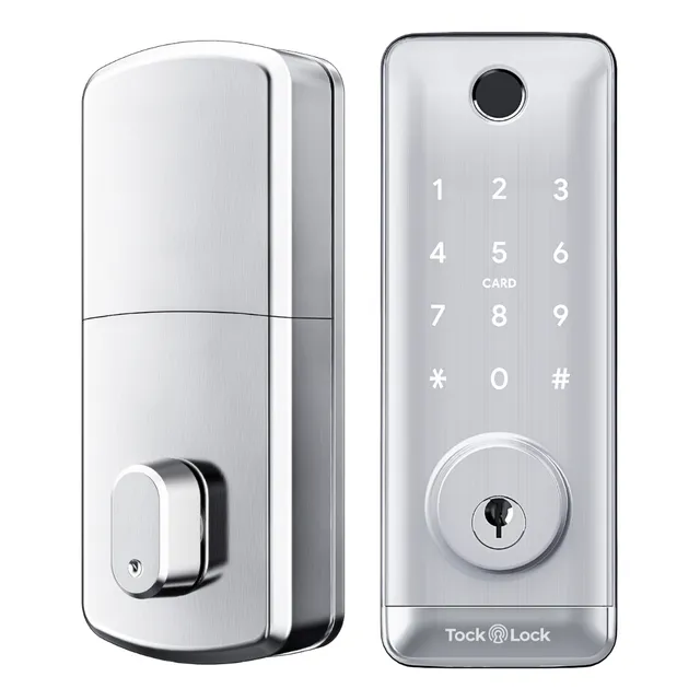 Cerradura Inteligente Chapa Electronica Puerta Exterior Digital Tock 250X TS Plata