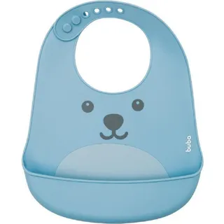 Babador De Silicone Gumy Com Pega Migalhas Azul Buba