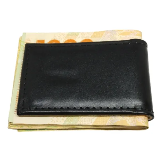 Billetera, Broche Sujetador De Billetes, En Cuero Con Iman.