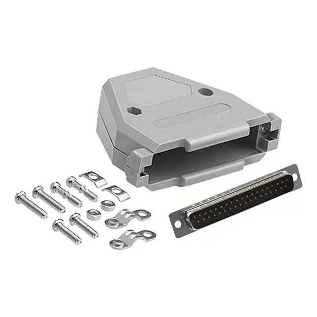 Conector Plug Db37 Macho Para Soldar Con Cubierta