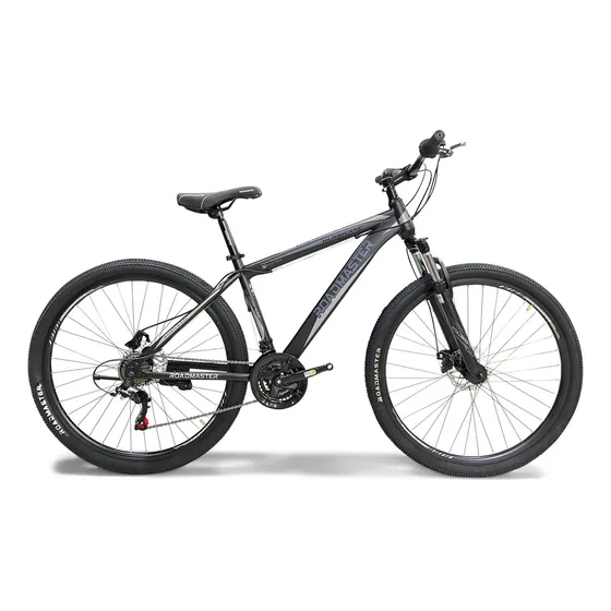 Bicicleta Roadmaster Hurricane Rin 29 Todoterreno Cambios Shimano Tourney 21 V Frenos De Disco Mecanico Suspension De Bloqueo Color Negro Gris Talla S
