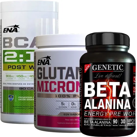 Bcaa Beta Attack Glutamina Ena Crecimiento Definido Energía
