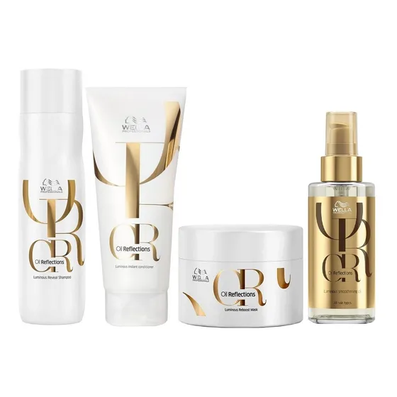 Kit Wella Oil Reflections Brillo Shampoo Acond Masc Y Aceite