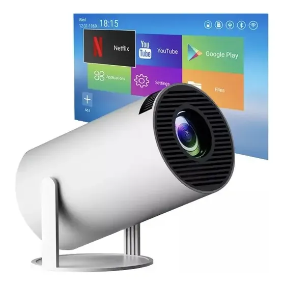 Proyector Led Smart Android 11 Fhd 4500 Lumenes Wifi Bt Color Blanco | Cuotas sin interés