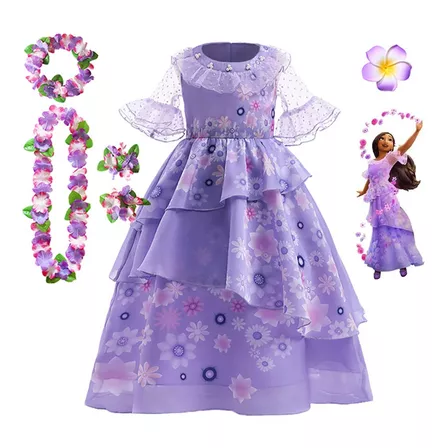 6 Unids/set Vestido Púrpura De Princesa Isabela Charm Cospla