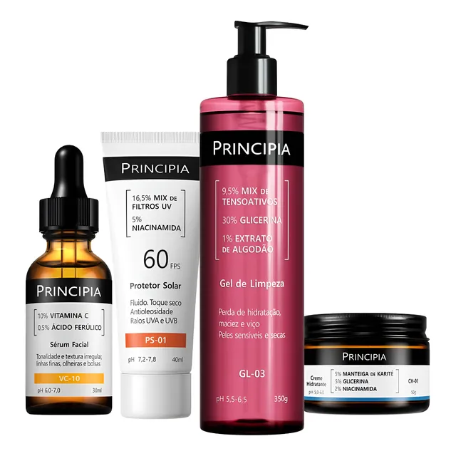 Principia Kit Essencial Gl-03 + Ch + Vc + Ps - Sensível - Dia/noite