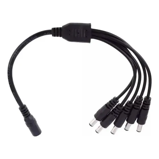 Cable Splitter 1x5 Cámaras Seguridad Dc