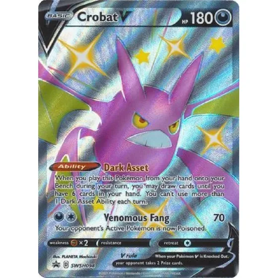 Crobat V Swsh098 Promo Shiny Raro Pokemon Tcg