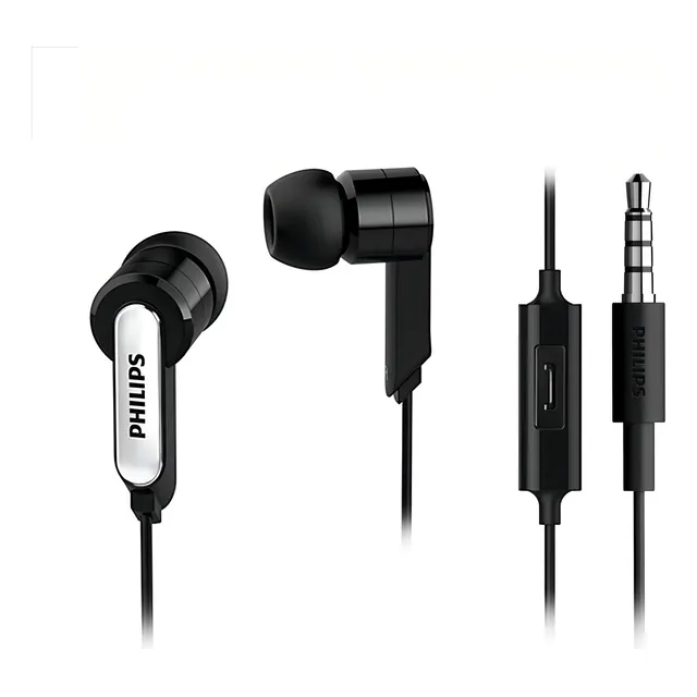 Audífonos C/microf. Philips In-ear She1405bk 3.5mm Black