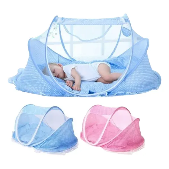 Mosquitero Toldilllo Plegable Con Colchoneta Bebé De Viaje