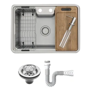 Cuba De Sobrepor Embutir Para Cozinha Docol Massima Aço Inox 68x48cm Com Acessórios 01569316 Cuba De Sobrepor Embutir Para Cozinha Docol Massima Aço Inox 68x48cm Com Acessórios 01569316